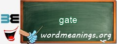 WordMeaning blackboard for gate